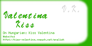 valentina kiss business card